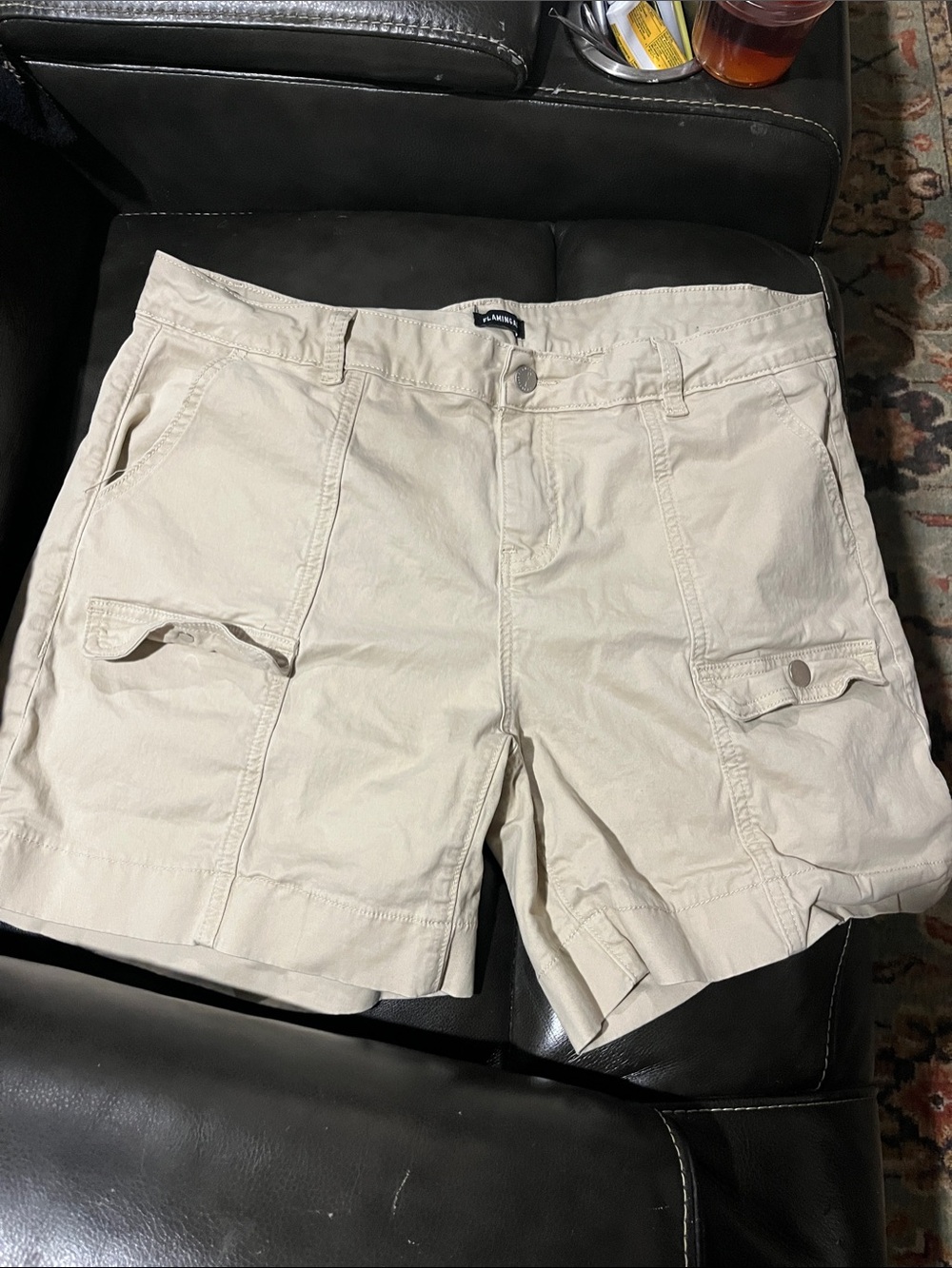 Women’s Beige Cargo Shorts with Utility Pockets - Unbranded